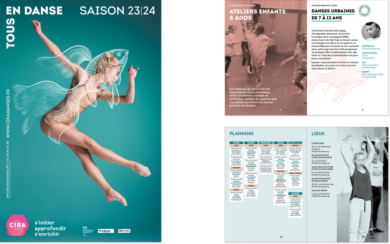  | Affiche de la saison 2023-2024 et programme 28 pages A6 fermé.